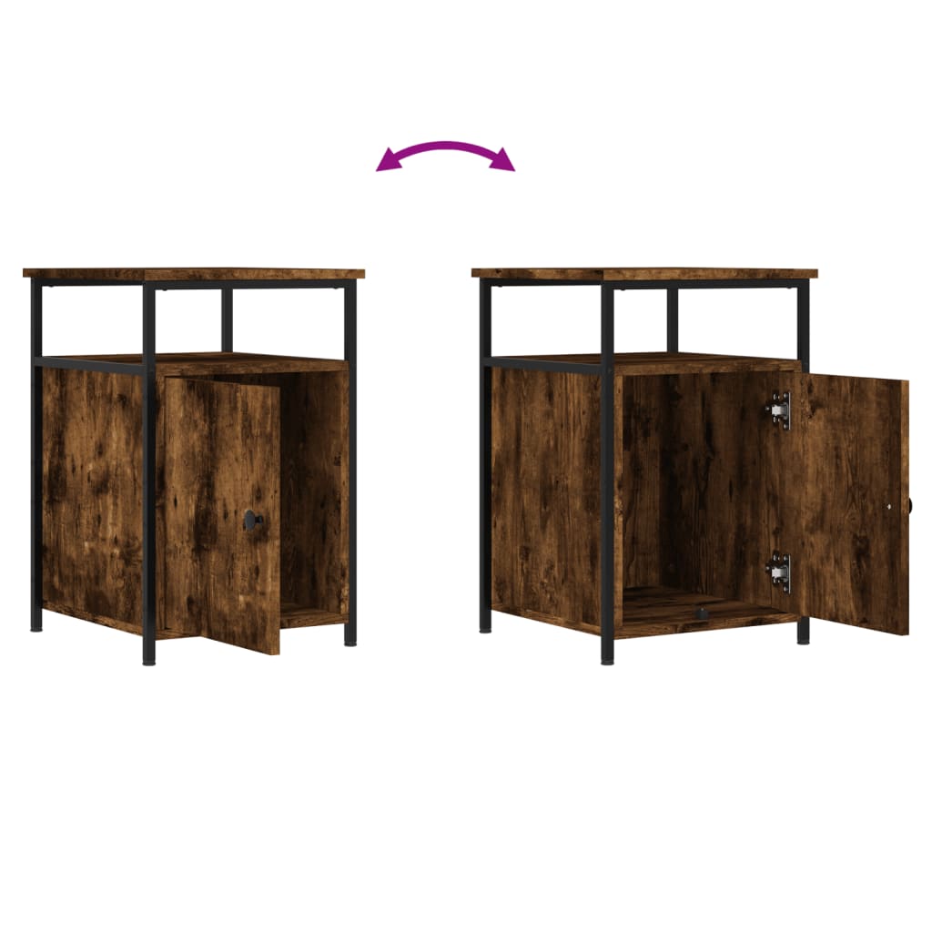 Noptieră, stejar fumuriu, 40x42x60 cm, lemn prelucrat GartenMobel Dekor