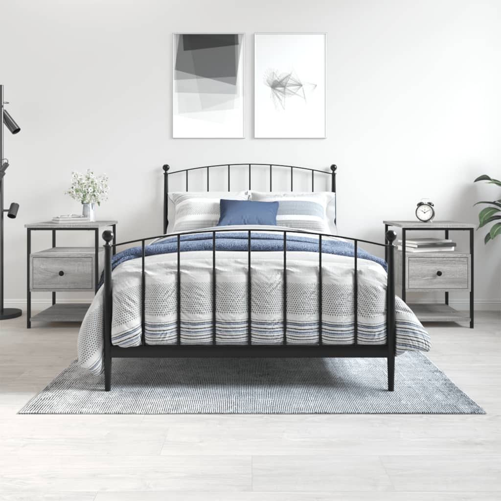 Noptiere, 2 buc., gri sonoma, 40x42x56 cm, lemn compozit GartenMobel Dekor