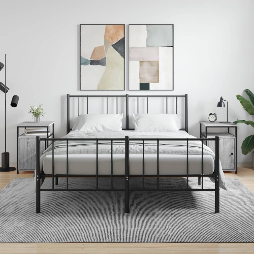 Noptiere, 2 buc., gri sonoma, 40x42x60 cm, lemn prelucrat GartenMobel Dekor