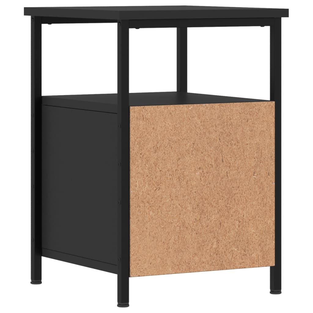 Noptiere, 2 buc., negru, 34x35,5x50 cm, lemn compozit GartenMobel Dekor