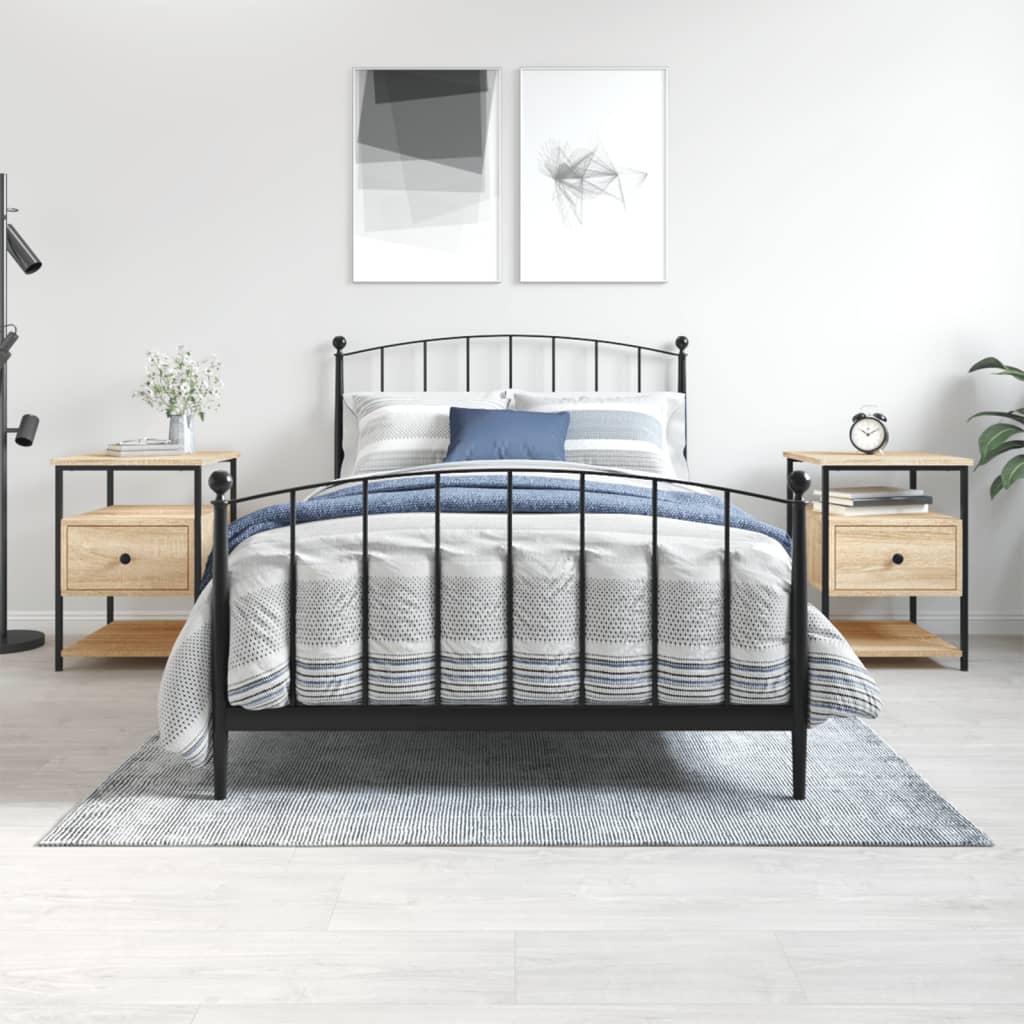 Noptiere, 2 buc., stejar sonoma, 40x42x56 cm, lemn compozit GartenMobel Dekor