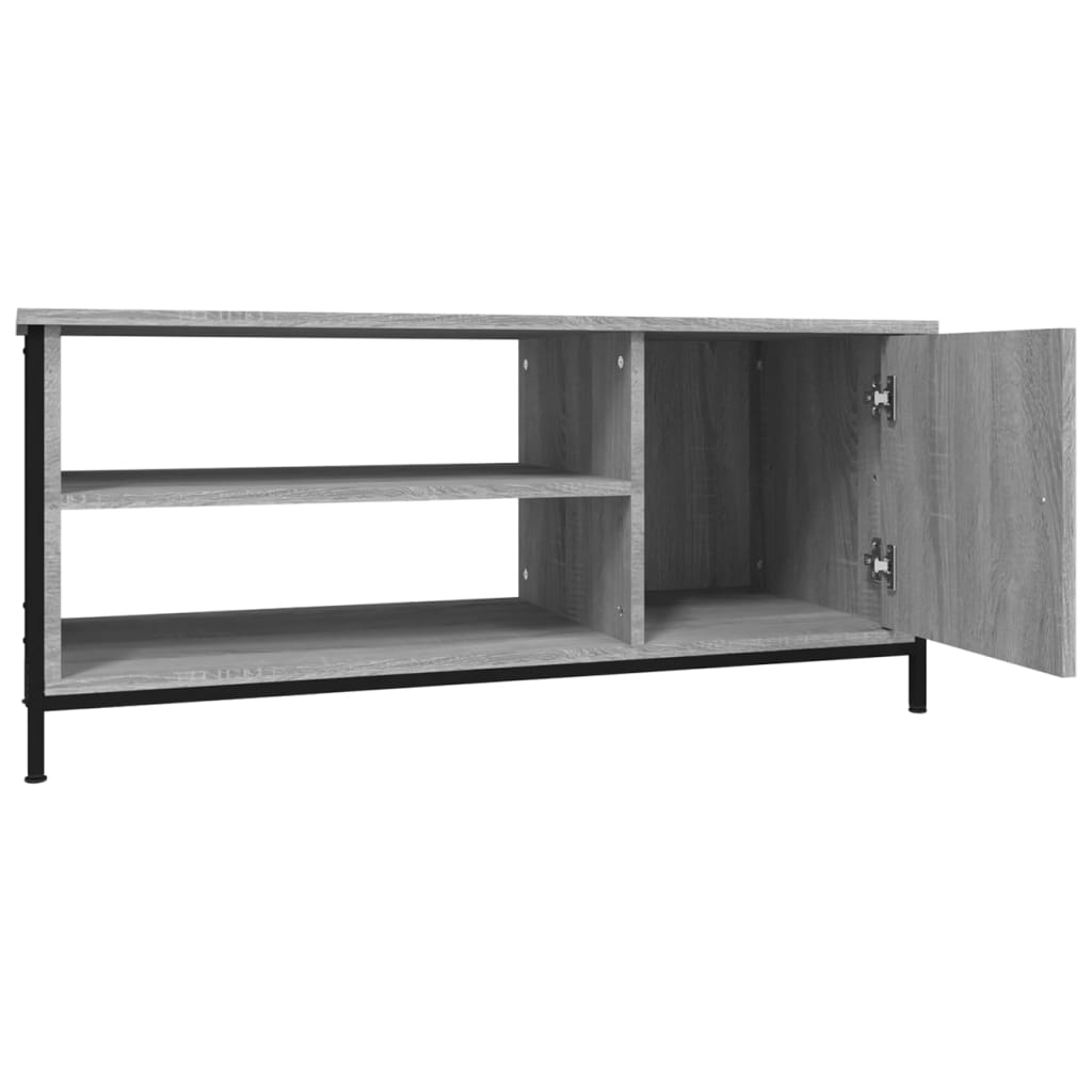 Comodă TV, gri sonoma, 100x40x45 cm, lemn prelucrat GartenMobel Dekor