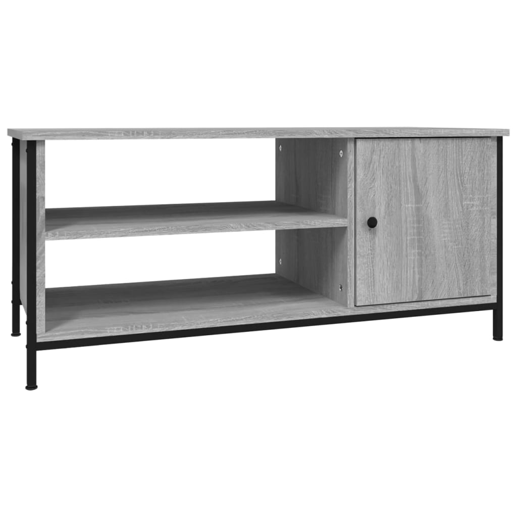 Comodă TV, gri sonoma, 100x40x45 cm, lemn prelucrat GartenMobel Dekor