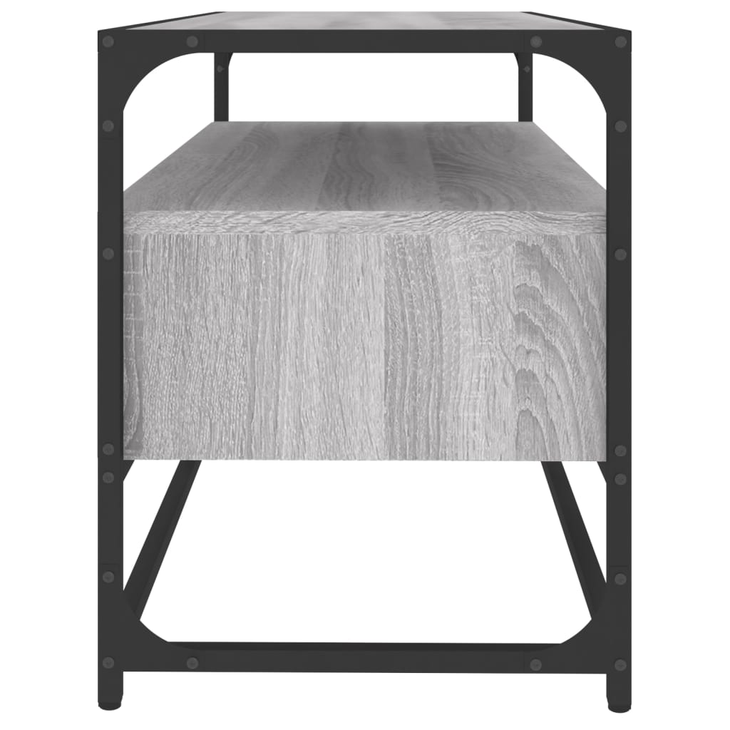 Comodă TV, gri sonoma, 80x35x45 cm, lemn prelucrat GartenMobel Dekor