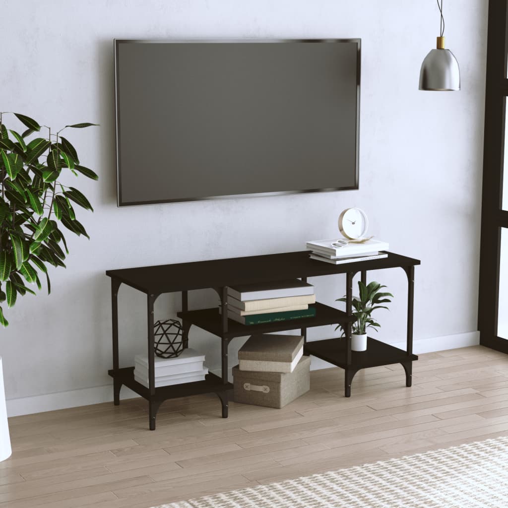 Comodă TV, negru, 102x35x45,5 cm, lemn prelucrat GartenMobel Dekor