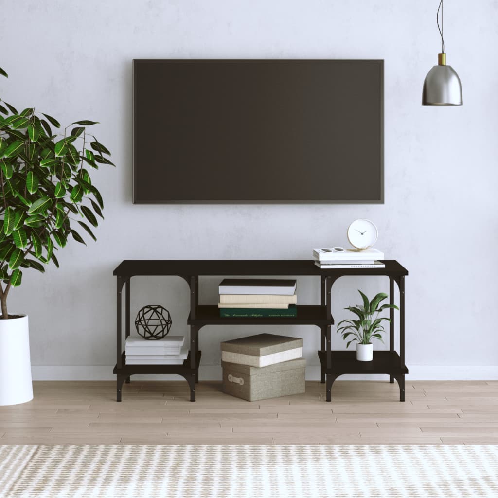 Comodă TV, negru, 102x35x45,5 cm, lemn prelucrat GartenMobel Dekor