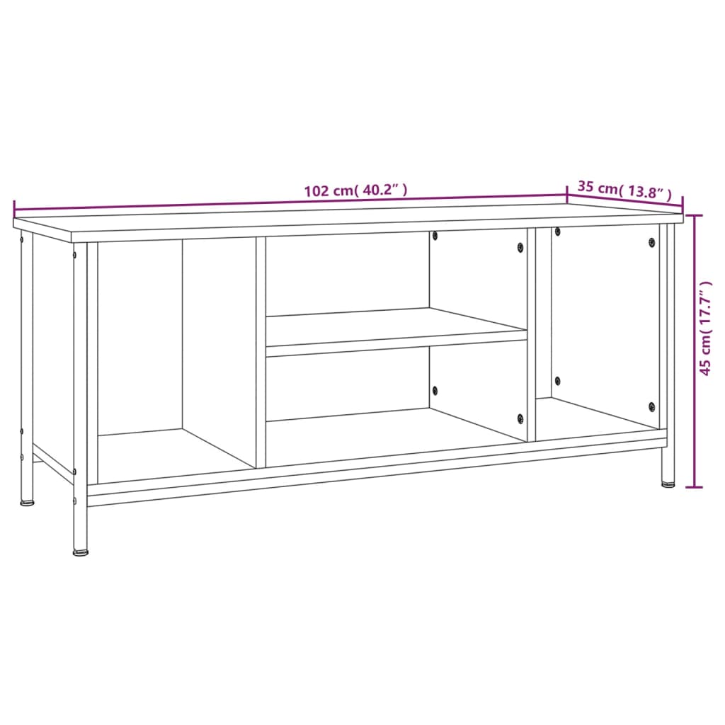 Comodă TV, negru, 102x35x45 cm, lemn prelucrat GartenMobel Dekor
