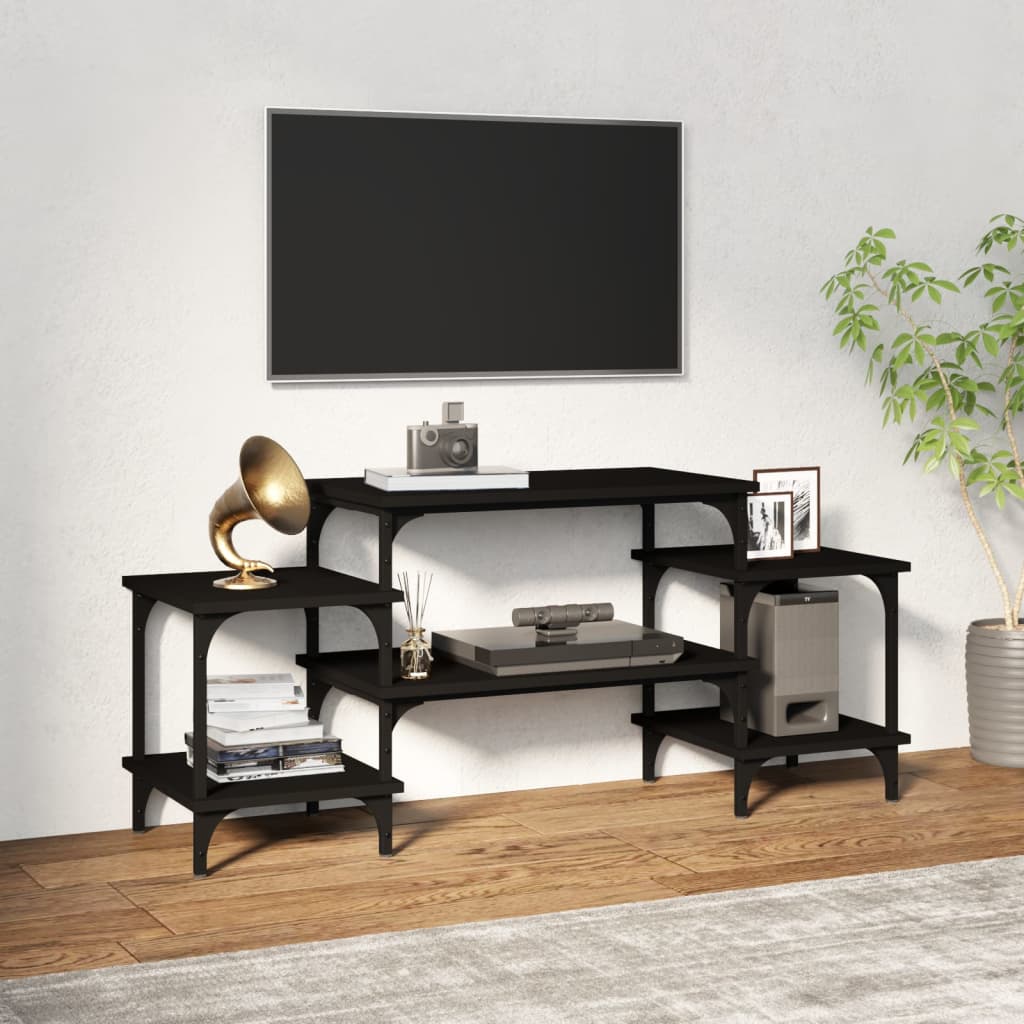 Comodă TV, negru, 117x35x52 cm, lemn prelucrat GartenMobel Dekor