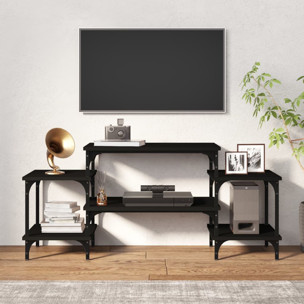 Comodă TV, negru, 117x35x52 cm, lemn prelucrat GartenMobel Dekor