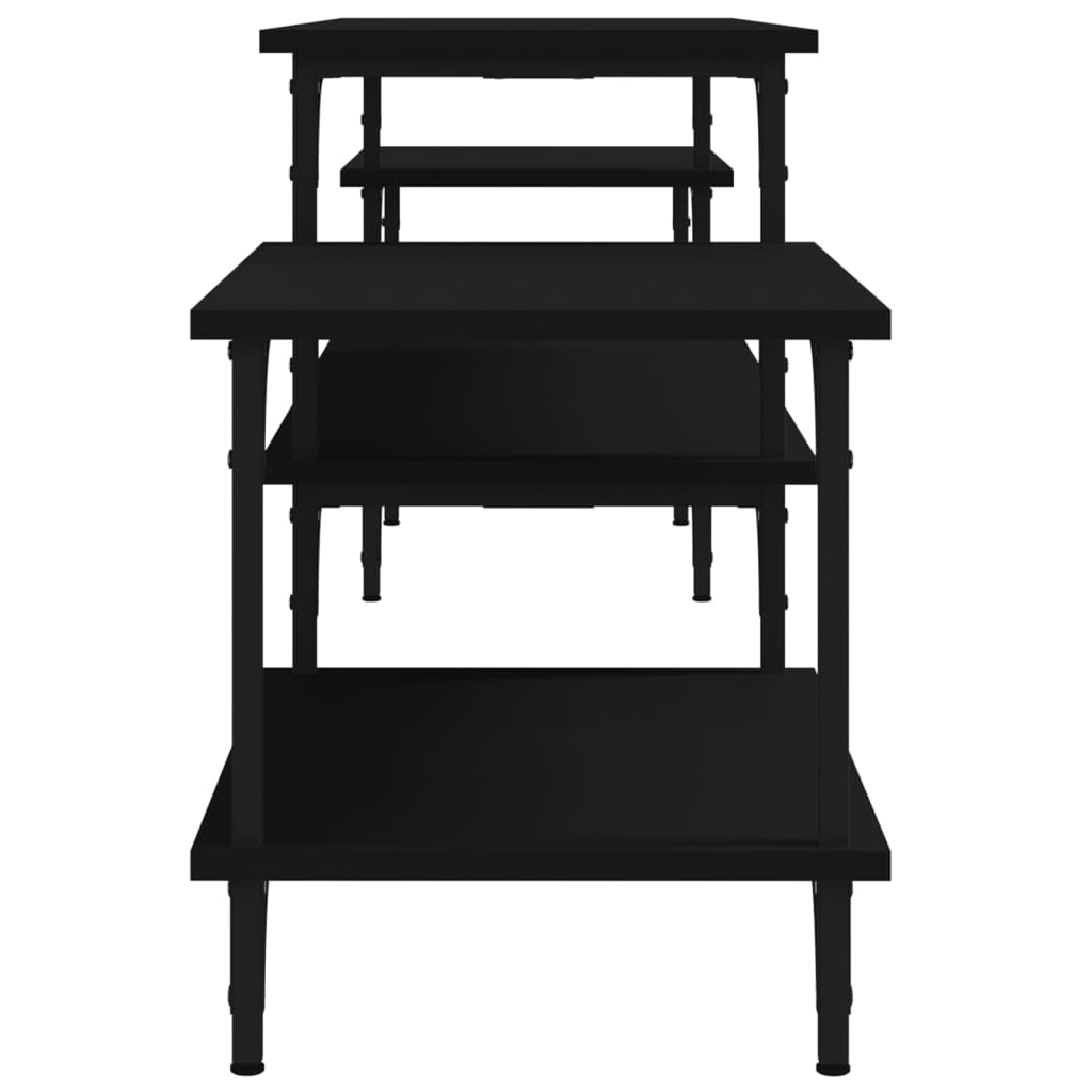 Comodă TV, negru, 197x35x52 cm, lemn prelucrat GartenMobel Dekor