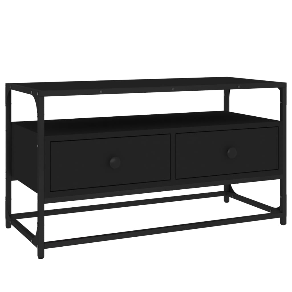 Comodă TV, negru, 80x35x45 cm, lemn prelucrat GartenMobel Dekor