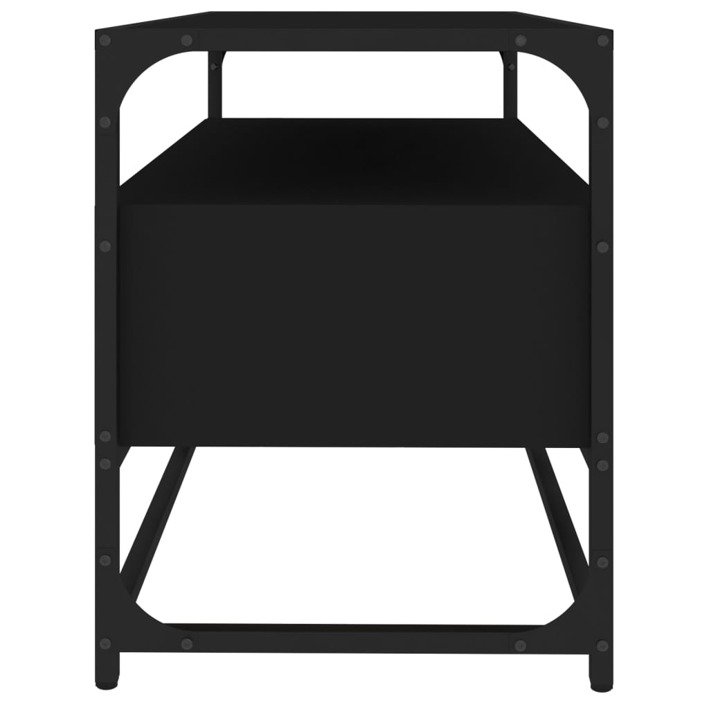 Comodă TV, negru, 80x35x45 cm, lemn prelucrat GartenMobel Dekor