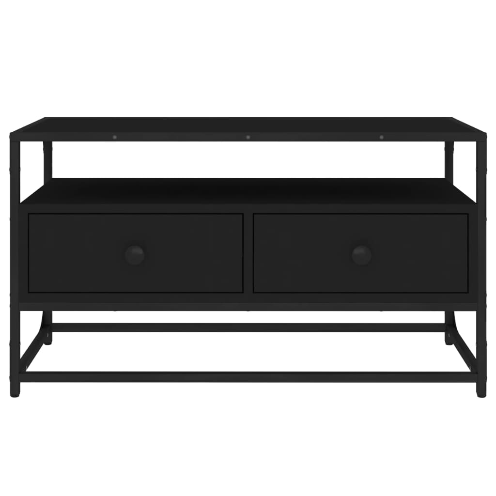 Comodă TV, negru, 80x35x45 cm, lemn prelucrat GartenMobel Dekor