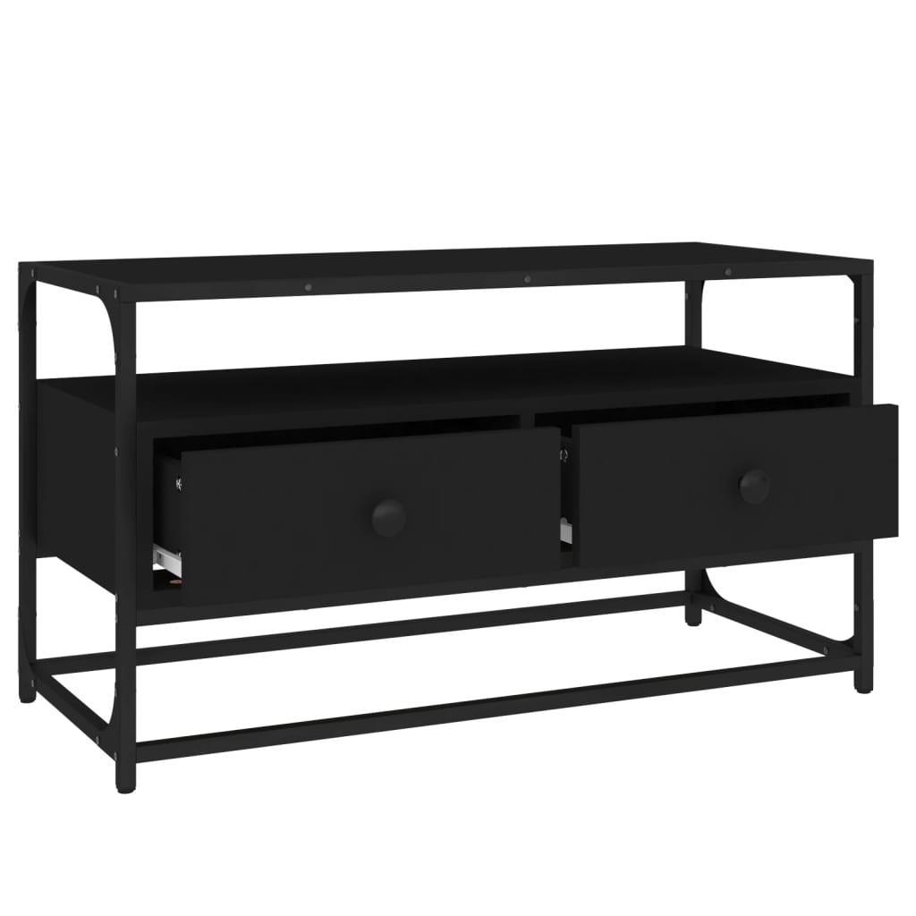 Comodă TV, negru, 80x35x45 cm, lemn prelucrat GartenMobel Dekor