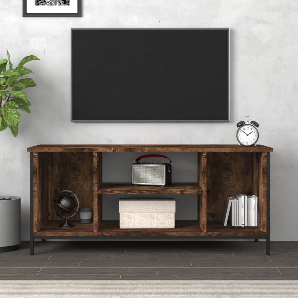 Comodă TV, stejar afumat, 102x35x45 cm, lemn prelucrat GartenMobel Dekor