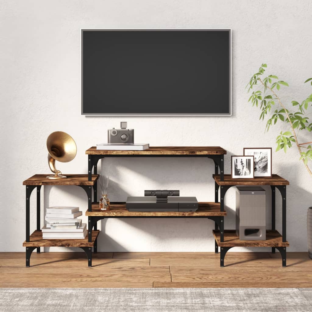 Comodă TV, stejar afumat, 117x35x52 cm, lemn prelucrat GartenMobel Dekor