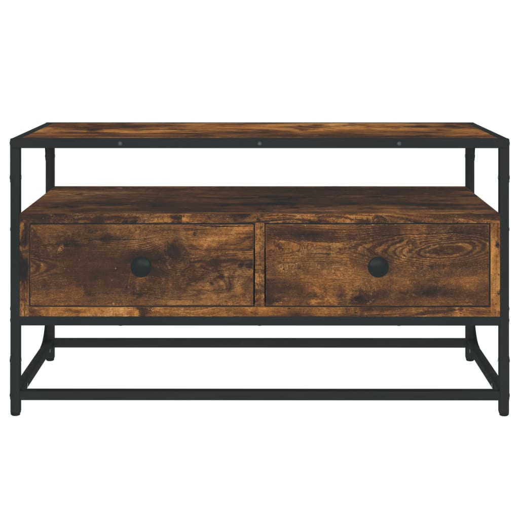 Comodă TV, stejar afumat, 80x35x45 cm, lemn prelucrat GartenMobel Dekor