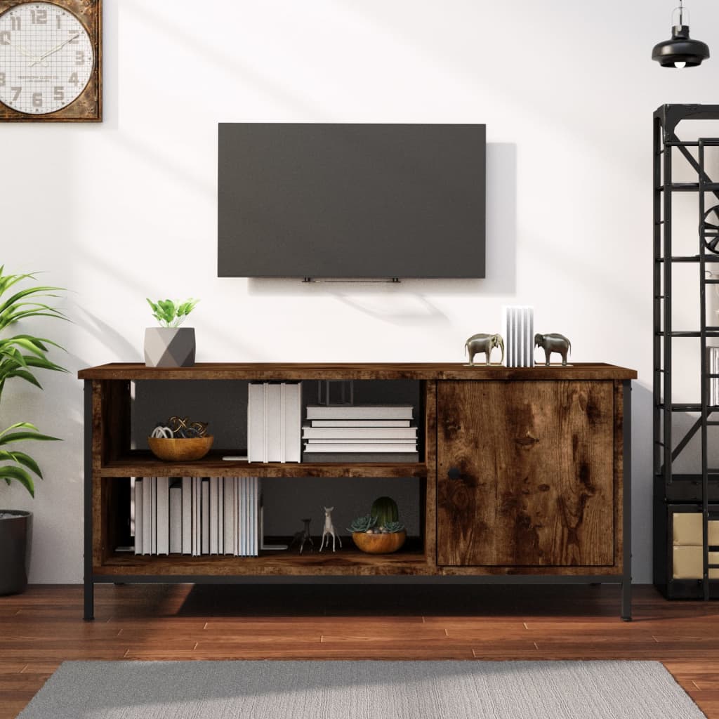Comodă TV, stejar fumuriu, 100x40x45 cm, lemn prelucrat GartenMobel Dekor