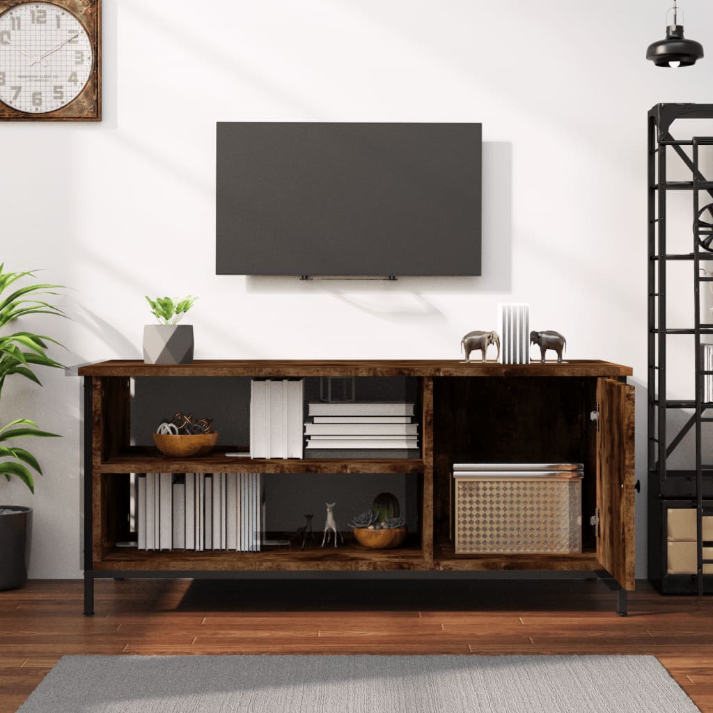Comodă TV, stejar fumuriu, 100x40x45 cm, lemn prelucrat GartenMobel Dekor