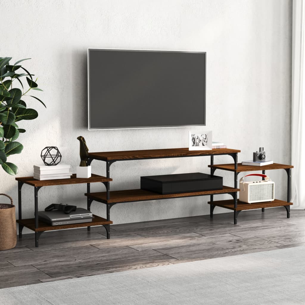 Comodă TV, stejar maro, 197x35x52 cm, lemn prelucrat GartenMobel Dekor