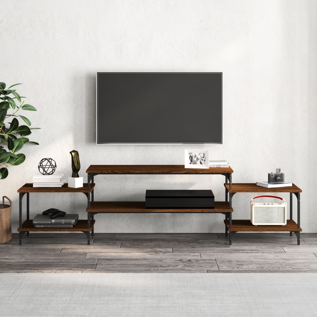 Comodă TV, stejar maro, 197x35x52 cm, lemn prelucrat GartenMobel Dekor