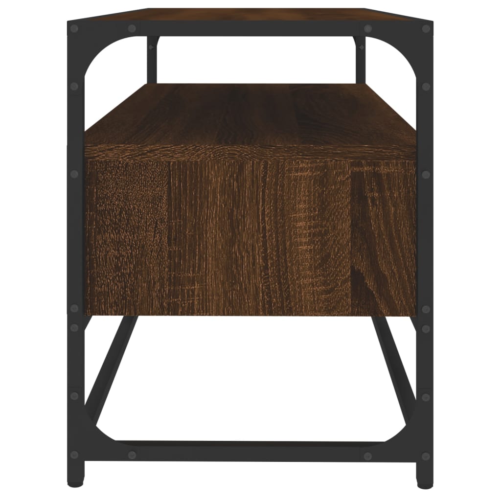 Comodă TV, stejar maro, 80x35x45 cm, lemn prelucrat GartenMobel Dekor