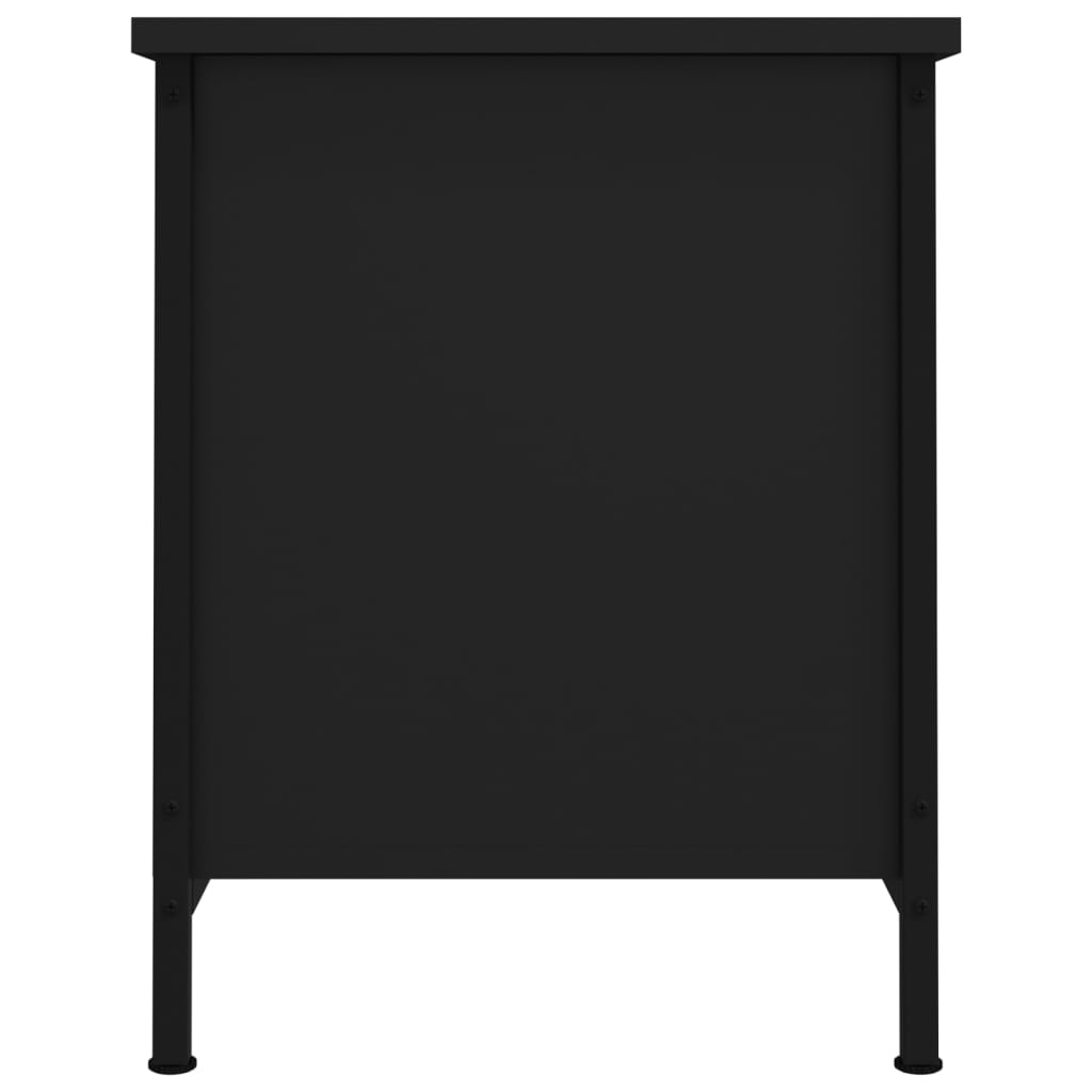Comodă TV cu uși, negru, 60x35x45 cm, lemn prelucrat GartenMobel Dekor