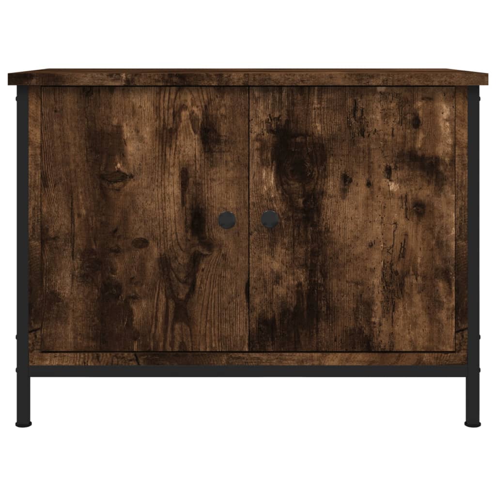 Comodă TV cu uși, stejar afumat, 60x35x45 cm, lemn prelucrat GartenMobel Dekor