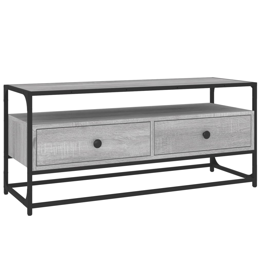 Dulap TV, gri sonoma, 100x35x45 cm, lemn prelucrat GartenMobel Dekor