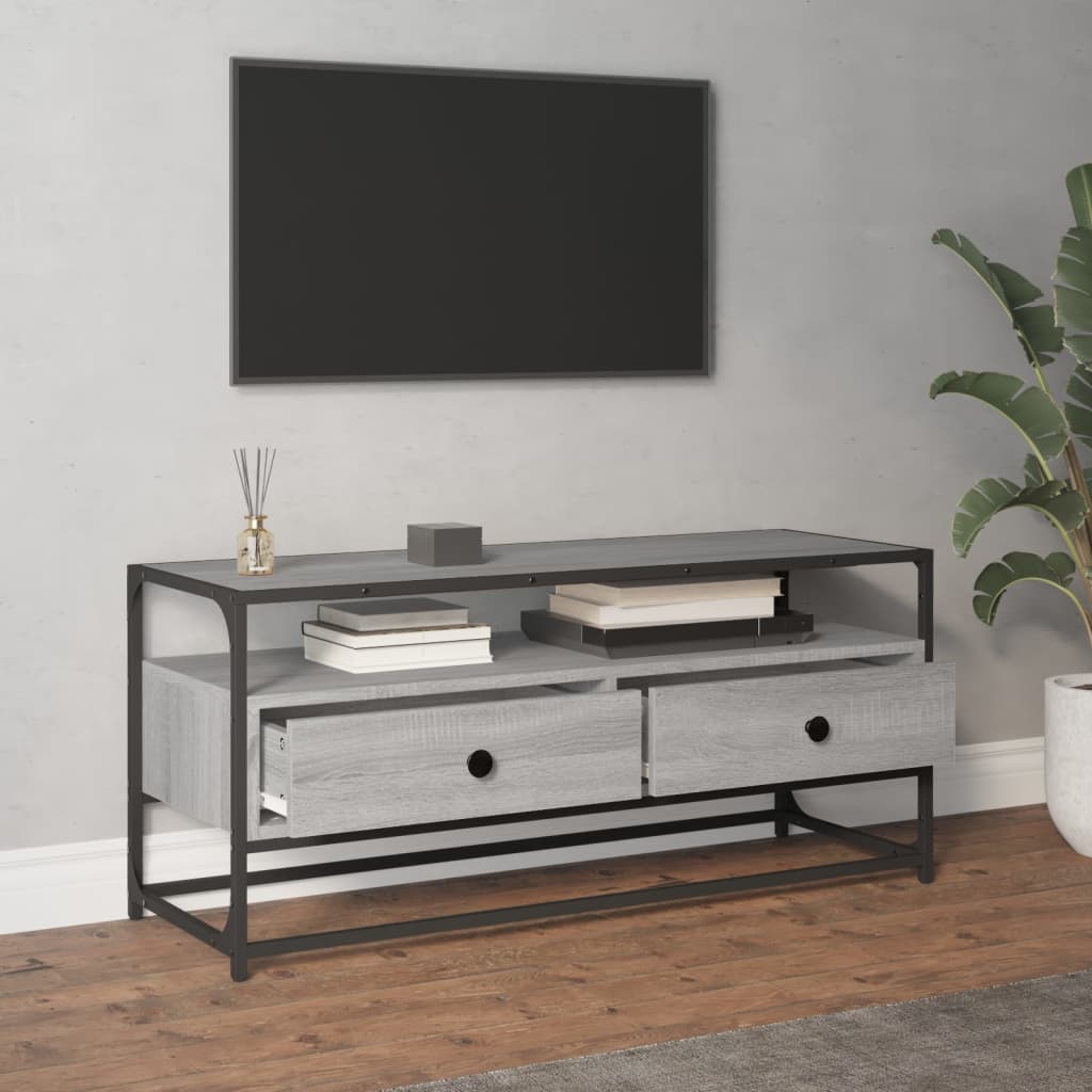 Dulap TV, gri sonoma, 100x35x45 cm, lemn prelucrat GartenMobel Dekor
