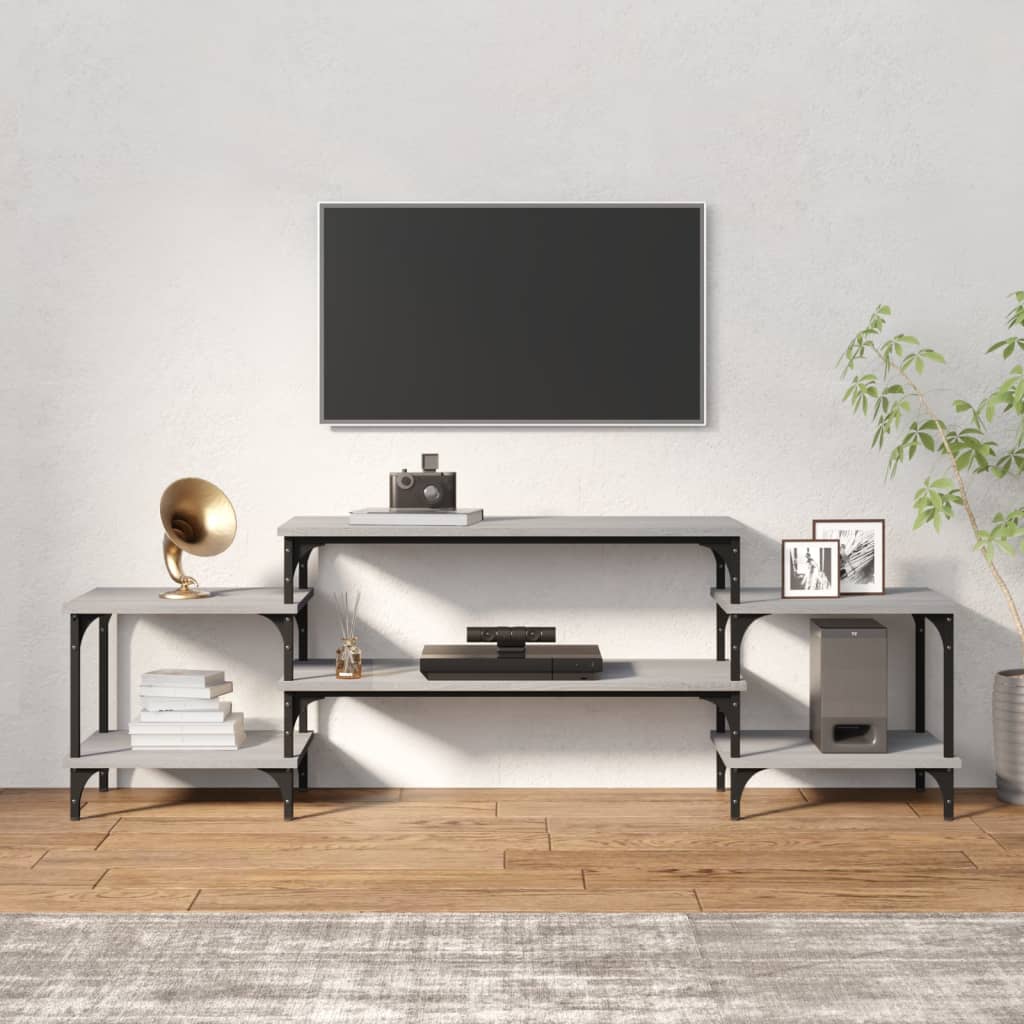 Dulap TV, gri sonoma, 157x35x52 cm, lemn prelucrat GartenMobel Dekor