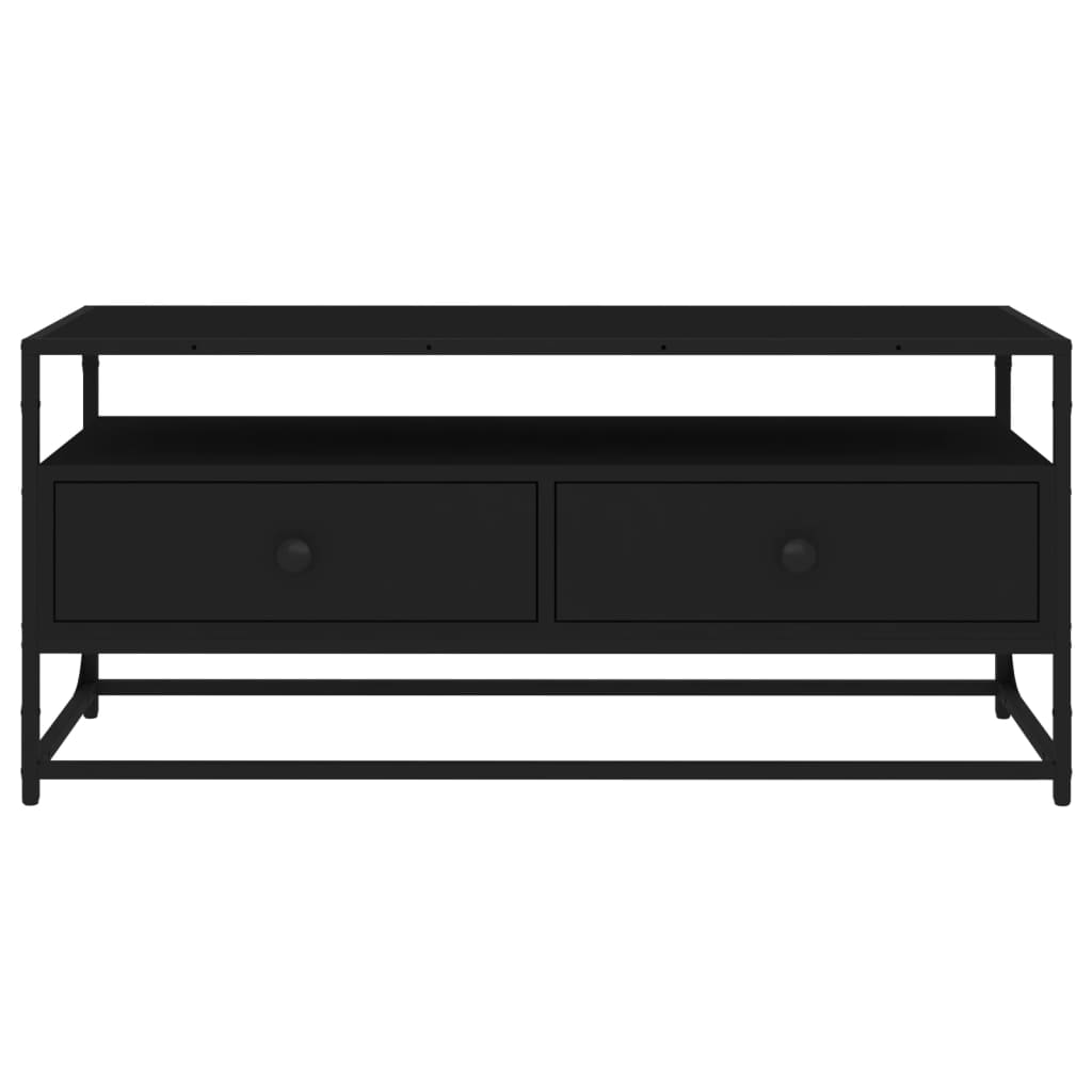 Dulap TV, negru, 100x35x45 cm, lemn prelucrat GartenMobel Dekor