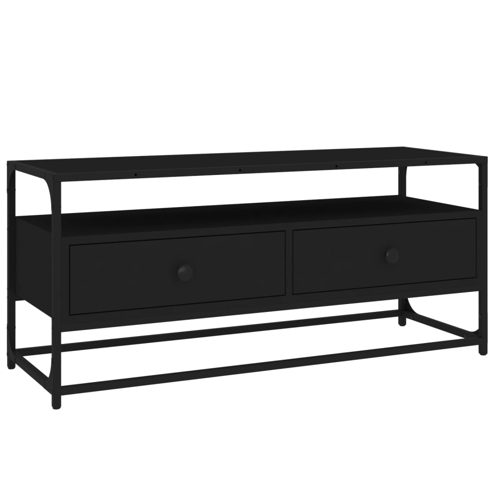 Dulap TV, negru, 100x35x45 cm, lemn prelucrat GartenMobel Dekor