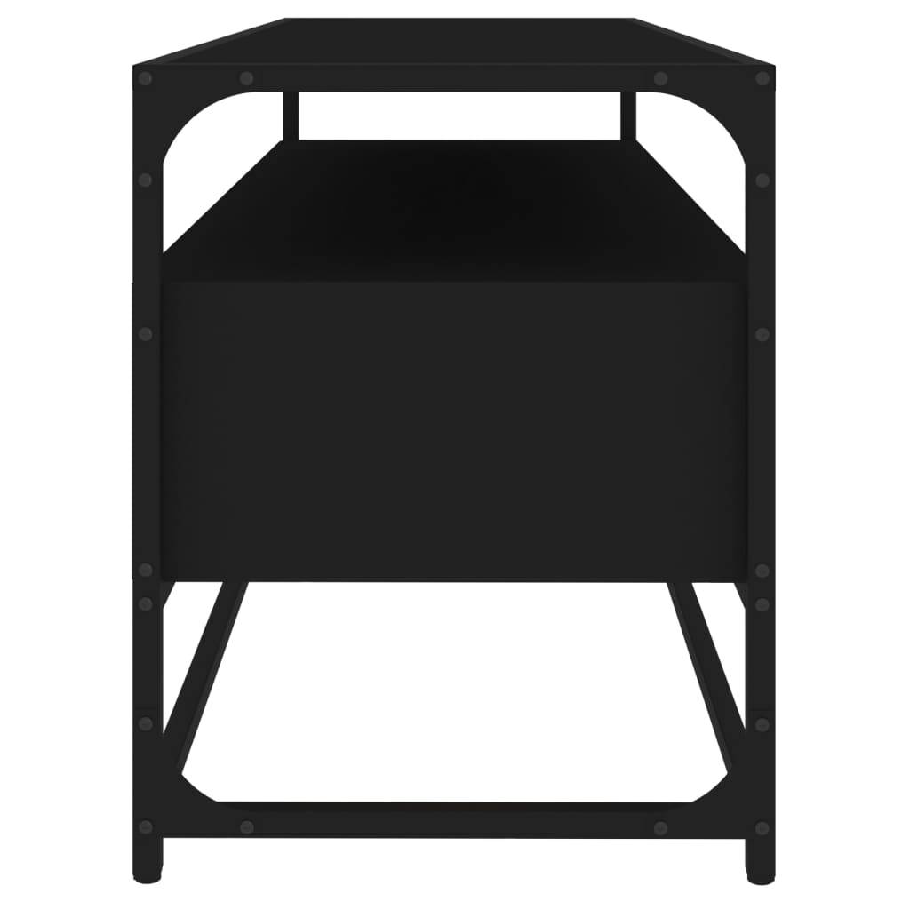 Dulap TV, negru, 100x35x45 cm, lemn prelucrat GartenMobel Dekor