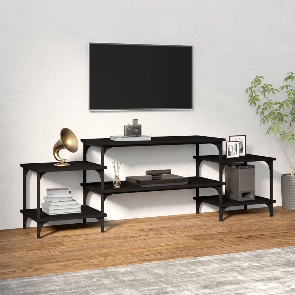 Dulap TV, negru, 157x35x52 cm, lemn prelucrat GartenMobel Dekor
