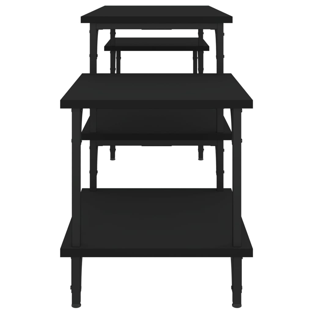 Dulap TV, negru, 157x35x52 cm, lemn prelucrat GartenMobel Dekor