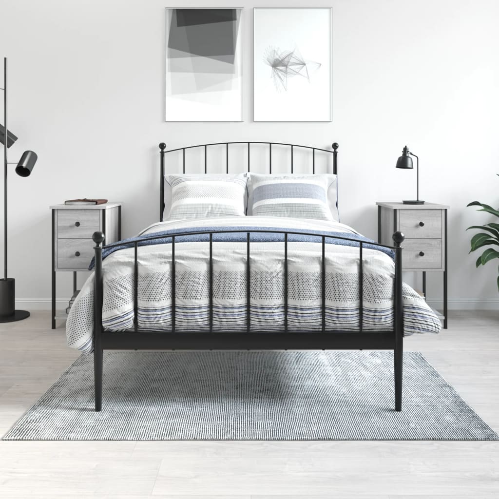 Noptiere, 2 buc., gri sonoma, 32x42x70 cm, lemn compozit GartenMobel Dekor