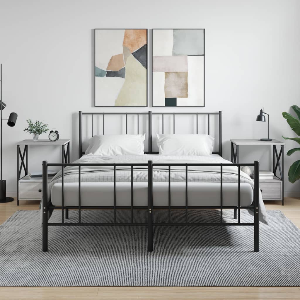 Noptiere, 2 buc., gri sonoma, 50x41x65 cm, lemn compozit GartenMobel Dekor