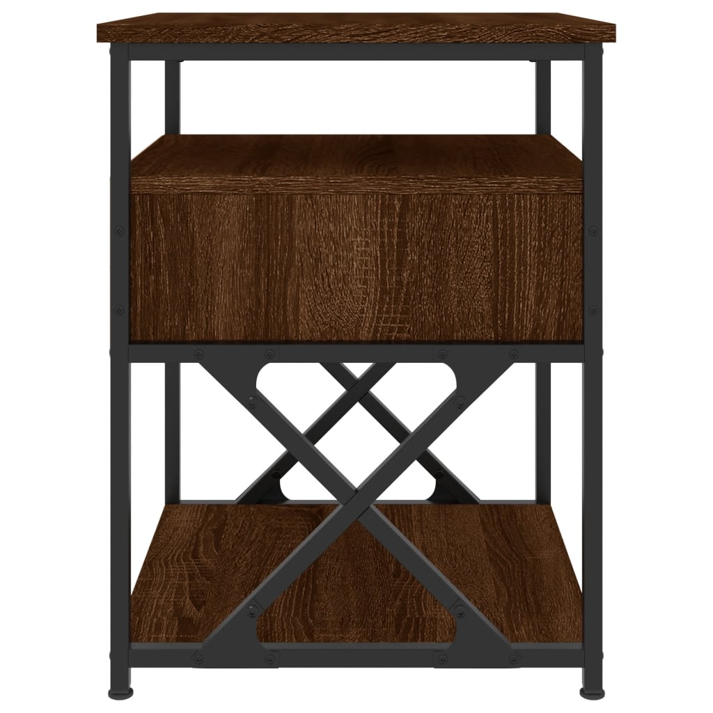 Noptiere, 2 buc., stejar maro, 40x42x55 cm, lemn compozit GartenMobel Dekor