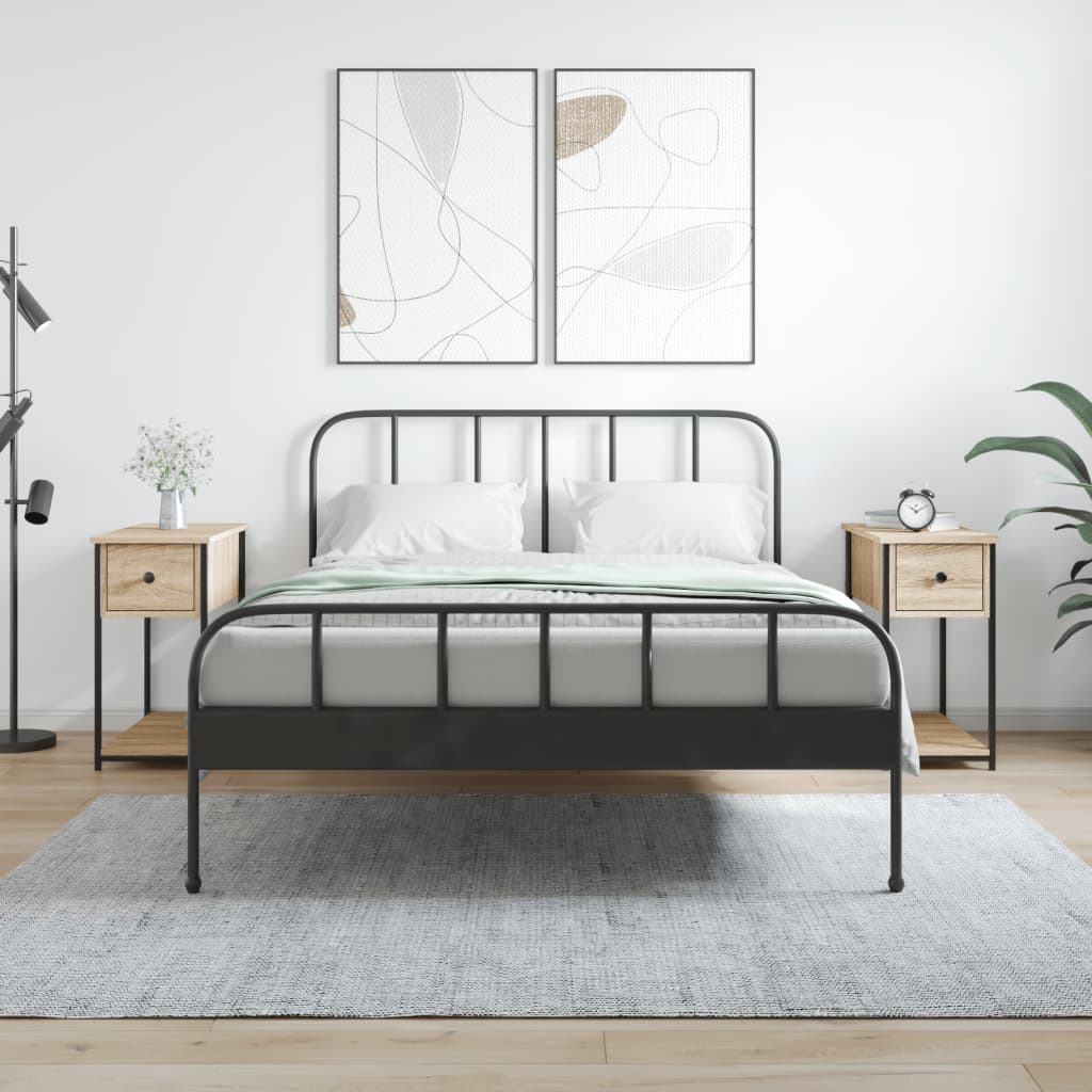 Noptiere, 2 buc., stejar sonoma, 30x60x60 cm, lemn prelucrat GartenMobel Dekor