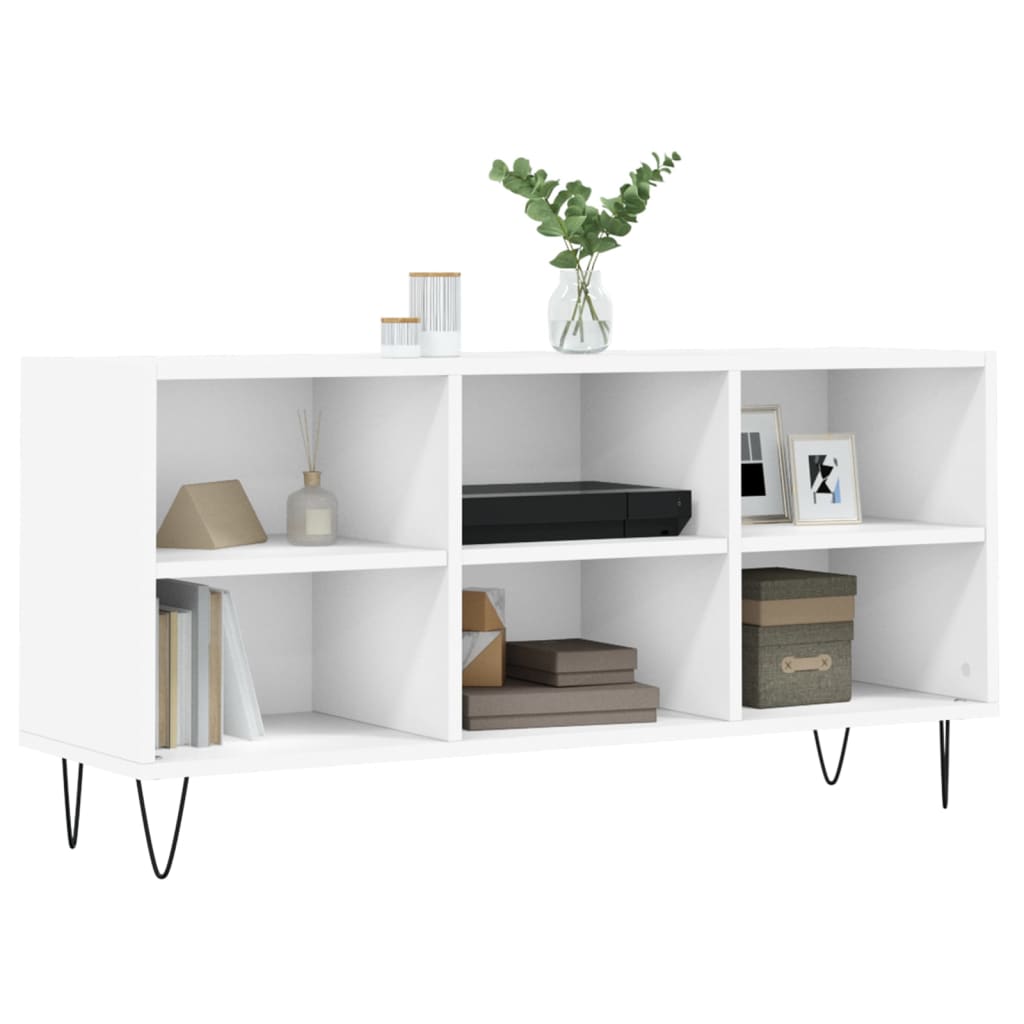 Comodă TV, alb, 103,5x30x50 cm, lemn compozit GartenMobel Dekor