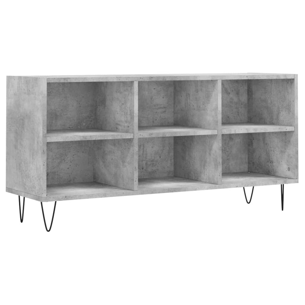 Comodă TV, gri beton, 103,5x30x50 cm, lemn compozit GartenMobel Dekor