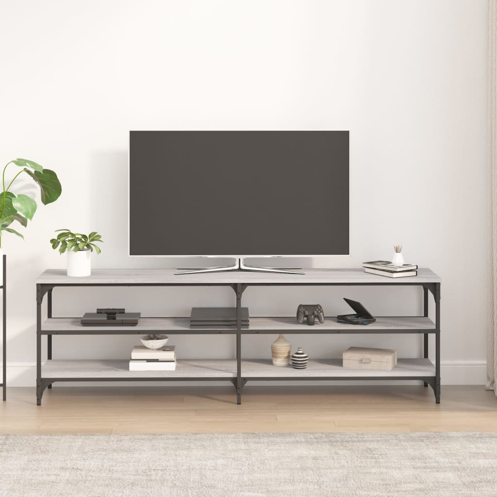 Comodă TV, gri sonoma, 160x30x50 cm, lemn prelucrat GartenMobel Dekor