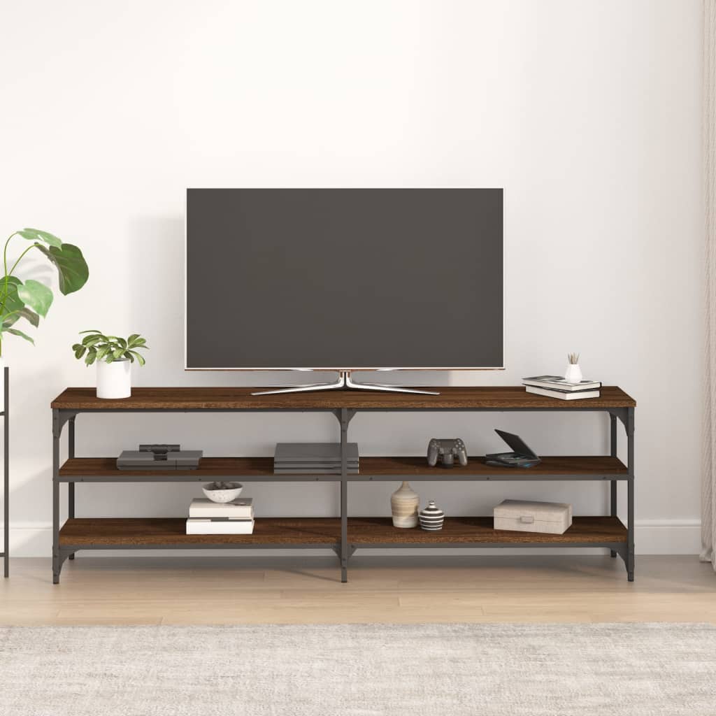 Comodă TV, stejar maro, 160x30x50 cm, lemn prelucrat GartenMobel Dekor