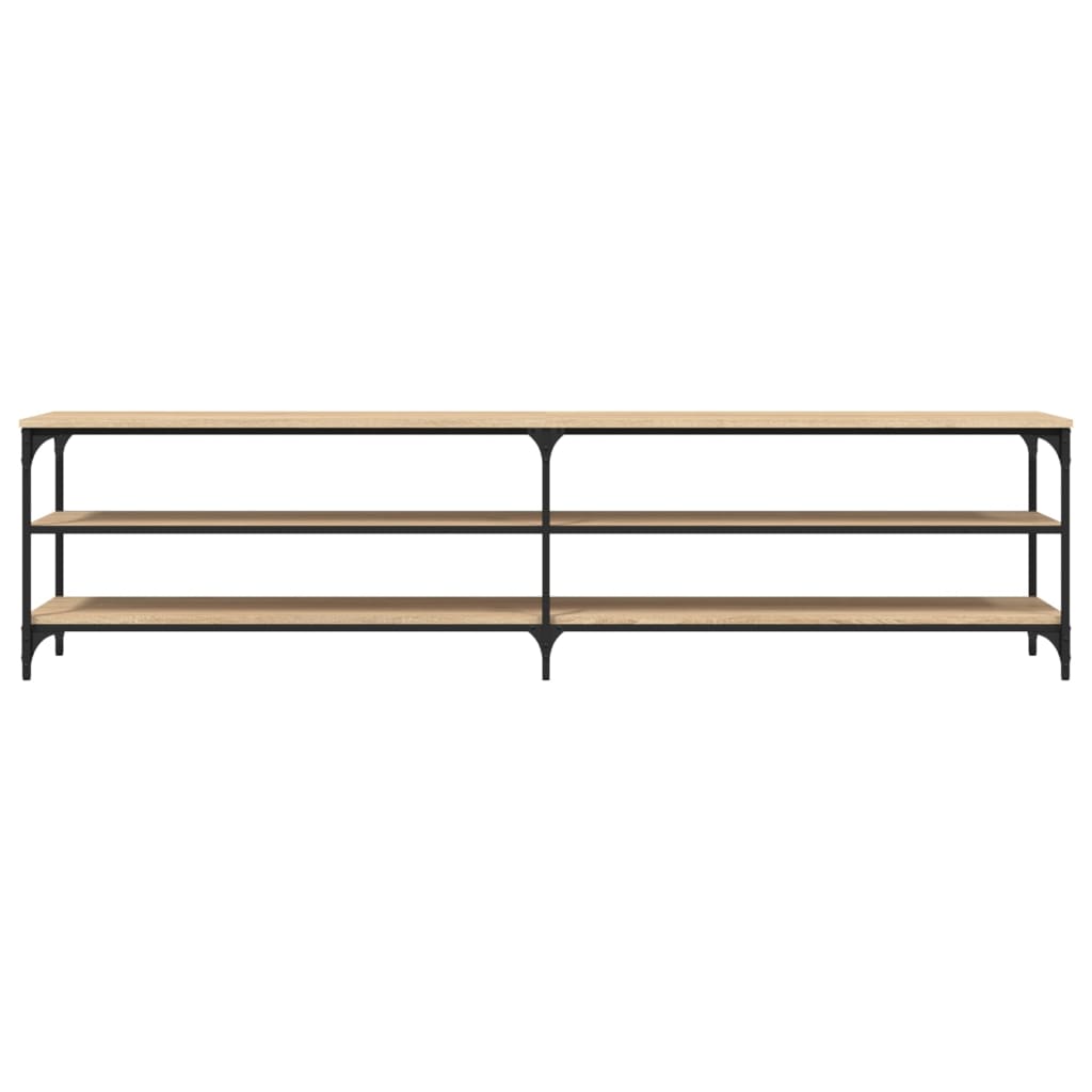 Comodă TV, stejar sonoma, 200x30x50 cm, lemn prelucrat și metal GartenMobel Dekor