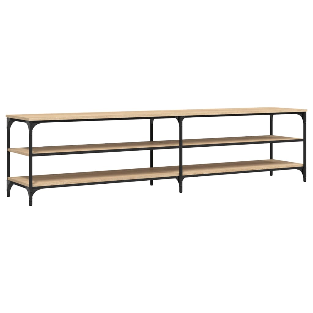 Comodă TV, stejar sonoma, 200x30x50 cm, lemn prelucrat și metal GartenMobel Dekor