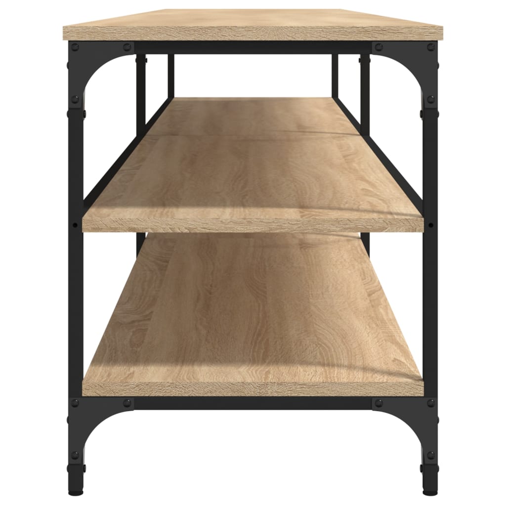 Comodă TV, stejar sonoma, 200x30x50 cm, lemn prelucrat și metal GartenMobel Dekor