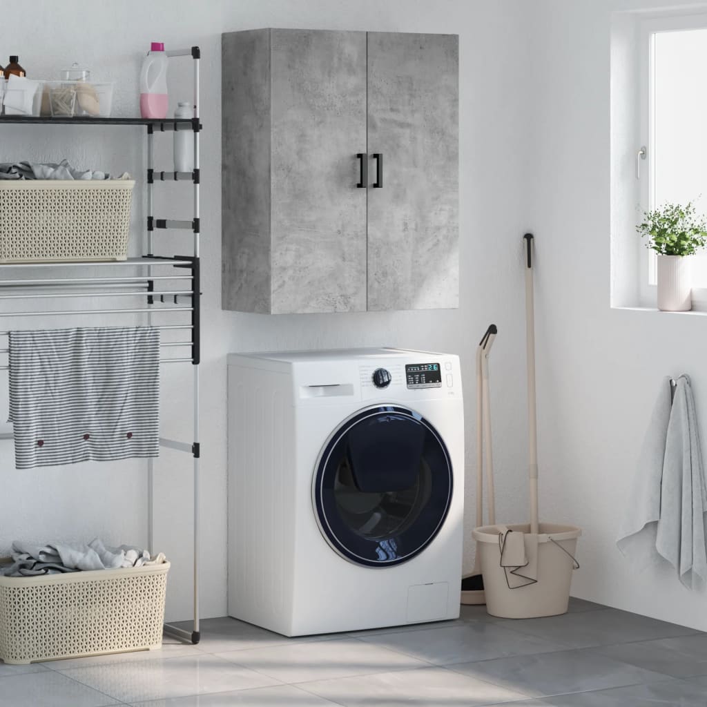 Dulap cu montaj pe perete, gri beton, 69,5x34x90 cm GartenMobel Dekor