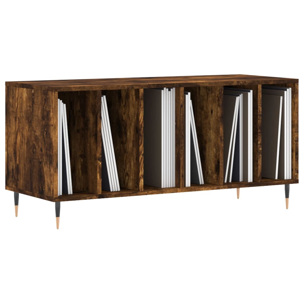 Dulap pentru discuri stejar fumuriu 100x38x48 cm lemn compozit GartenMobel Dekor