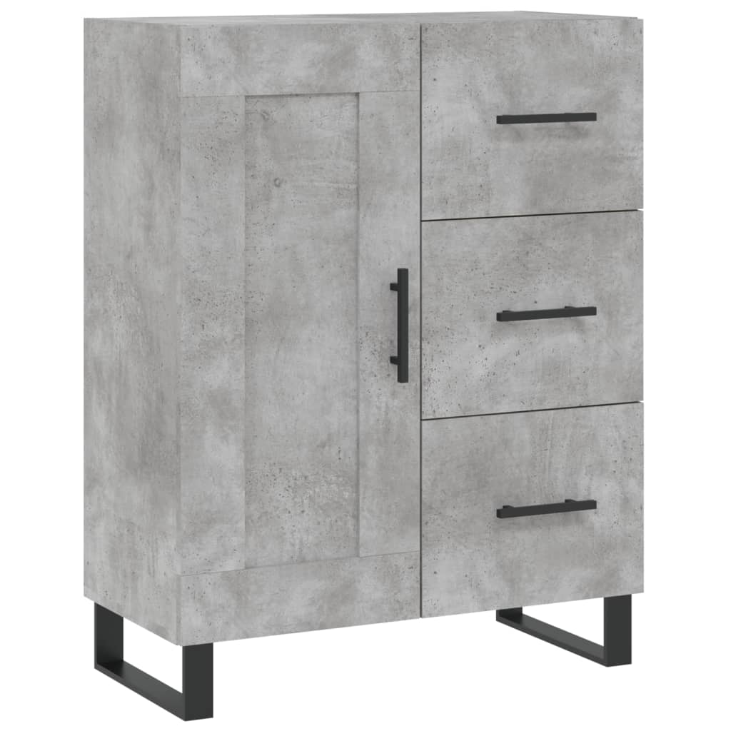 Servantă, gri beton, 69,5x34x90 cm, lemn compozit GartenMobel Dekor